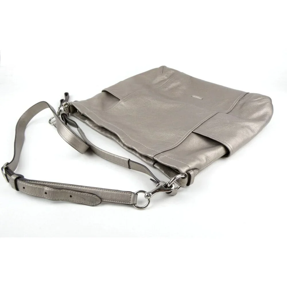 Coach Platinum Leather Hobo‎ Shoulder Bag F31323